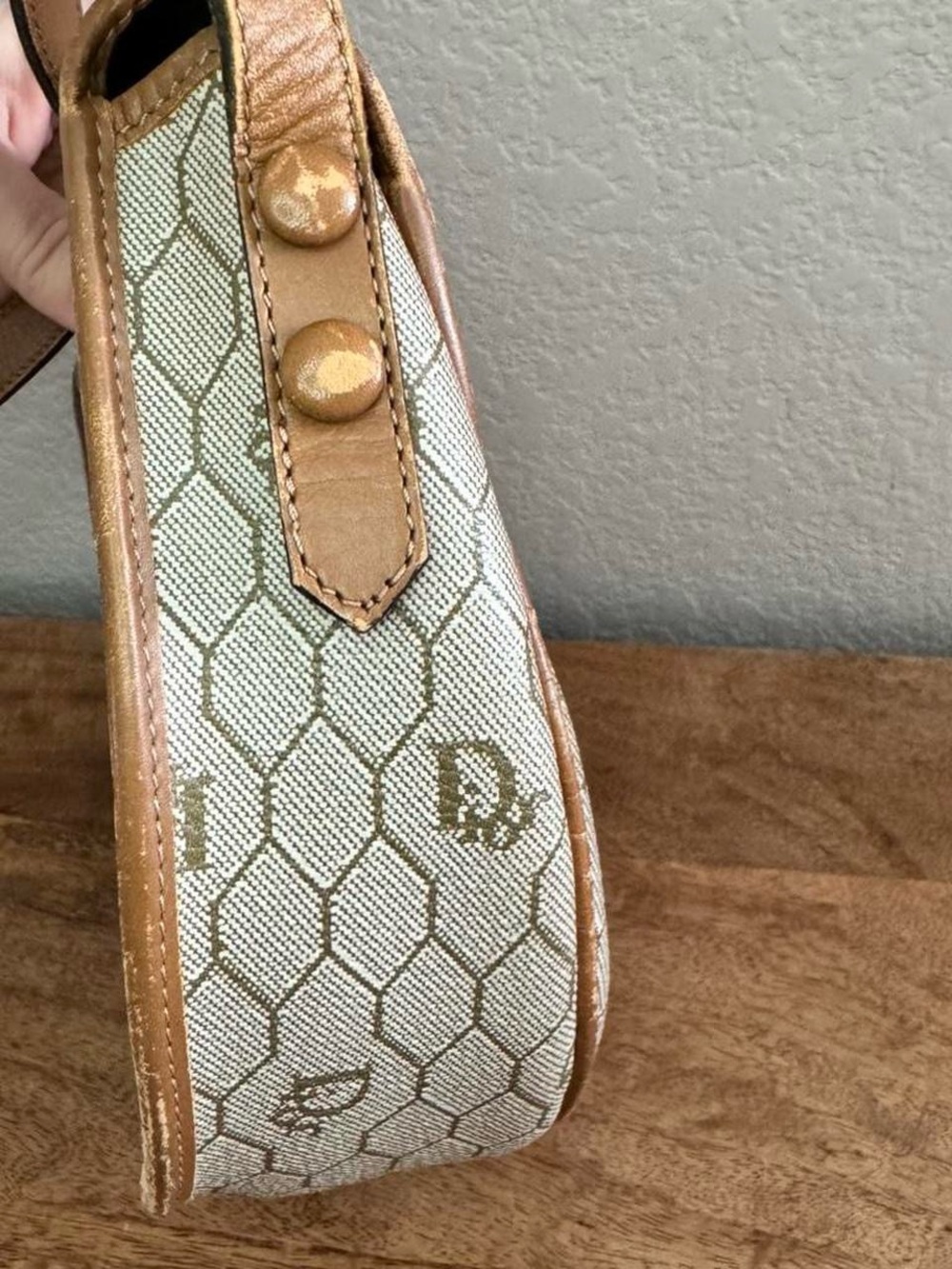 Dior Beige & Brown Monogram Saddle Crossbody - Picture 3 of 8